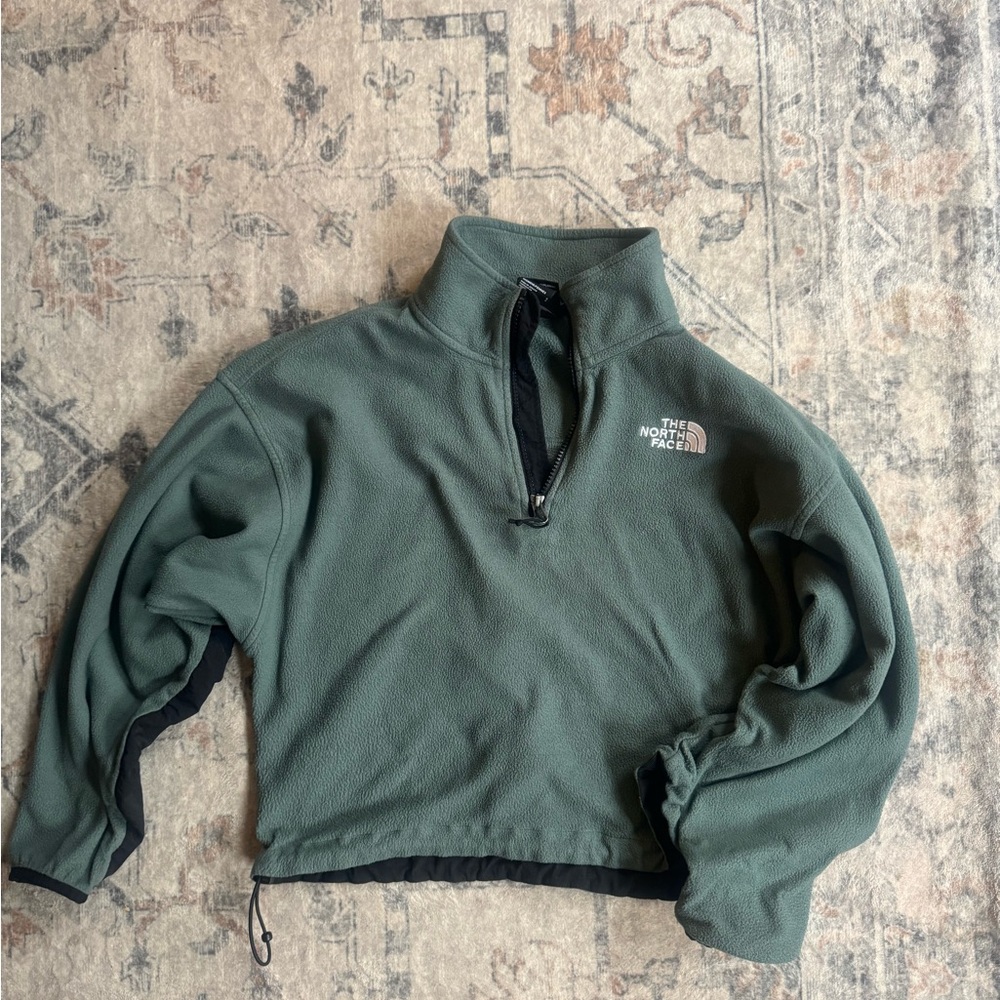 The North Face Olive Green Half-Zip Fleece